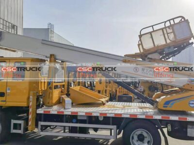 JMC Spider Electric Telescopic Tow Articulated Boom Hydraulic Boom Lift Truck with Crane Left