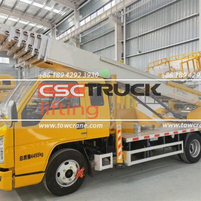 JMC Spider Electric Telescopic Tow Articulated Boom Hydraulic Boom Lift Truck with Crane Body