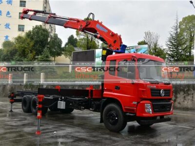 DONGFENG Chassis 20 Ton Knuckle Boom Hydraulic Crane Truck Right Head