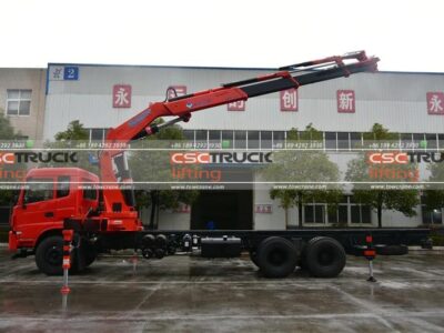 DONGFENG Chassis 20 Ton Knuckle Boom Hydraulic Crane Truck Working