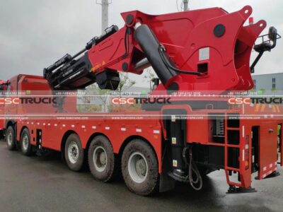 HOWO 130 Ton Knuckle Boom Folding Crane Truck Left Back