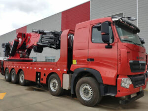 HOWO 130 Ton Knuckle Boom Folding Crane Truck Right