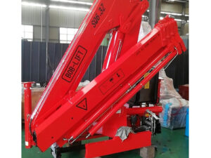 5 Ton Hydraulic Knuckle Boom Loader Truck Mounted Crane Red