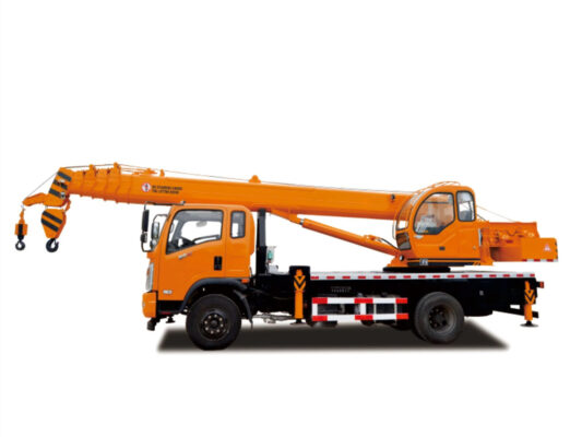 ዶንግፌንግ 8 Ton Loader Crane Hydraulic Telescopic Boom Truck Orange