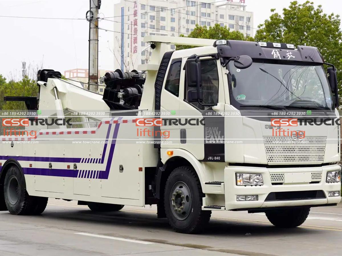 FAW 20 Ton Emergency Recovery Integrated Tow Truck Left FAW 20 Ton Emergency Recovery Integrated Tow Truck Left