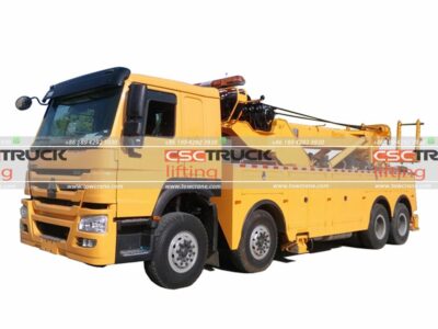 HOWO 40 Ton Recovery Rotator Towing Truck Working