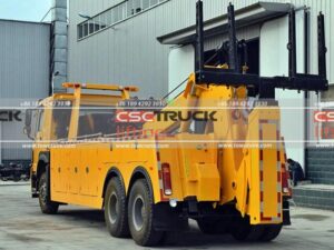 HOWO 50 Ton Road Rescue Wrecking Rotator Tow Truck Back