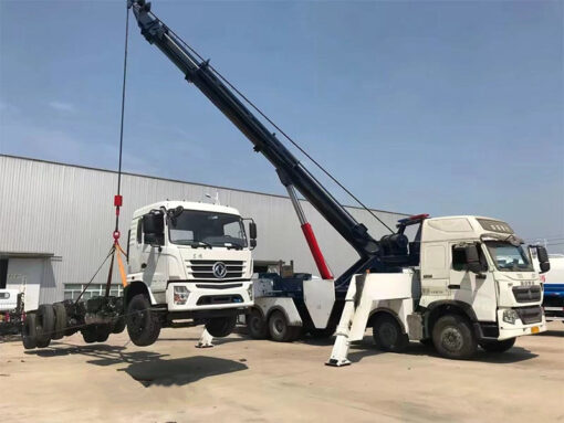 HOWO 50 Ton Rotator Tow Truck Working