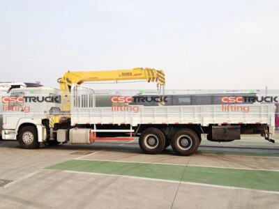SHACMAN 16 Ton Telescopic Boom Crane Loader Crane White
