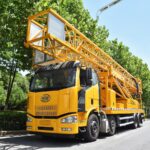 CSCTRUCK Tow Crane Truck's Bridge Inspection Platforms Arrive in Japan, Elevating Bridge Safety Standards 20.7m Mobile Bridge Inspection Unit (3)