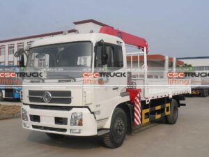 5 တစ်တန် 6 Wheelers Truck Telescopic Crane