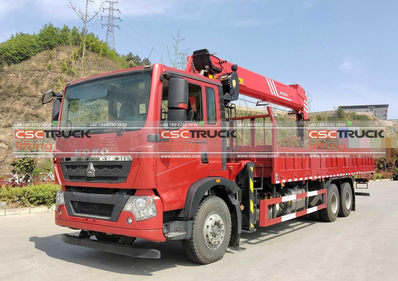 HOWO 14 Grúa telescópica u kisbuuts'o' tonelada HOWO 14 Ton Truck Telescopic Crane