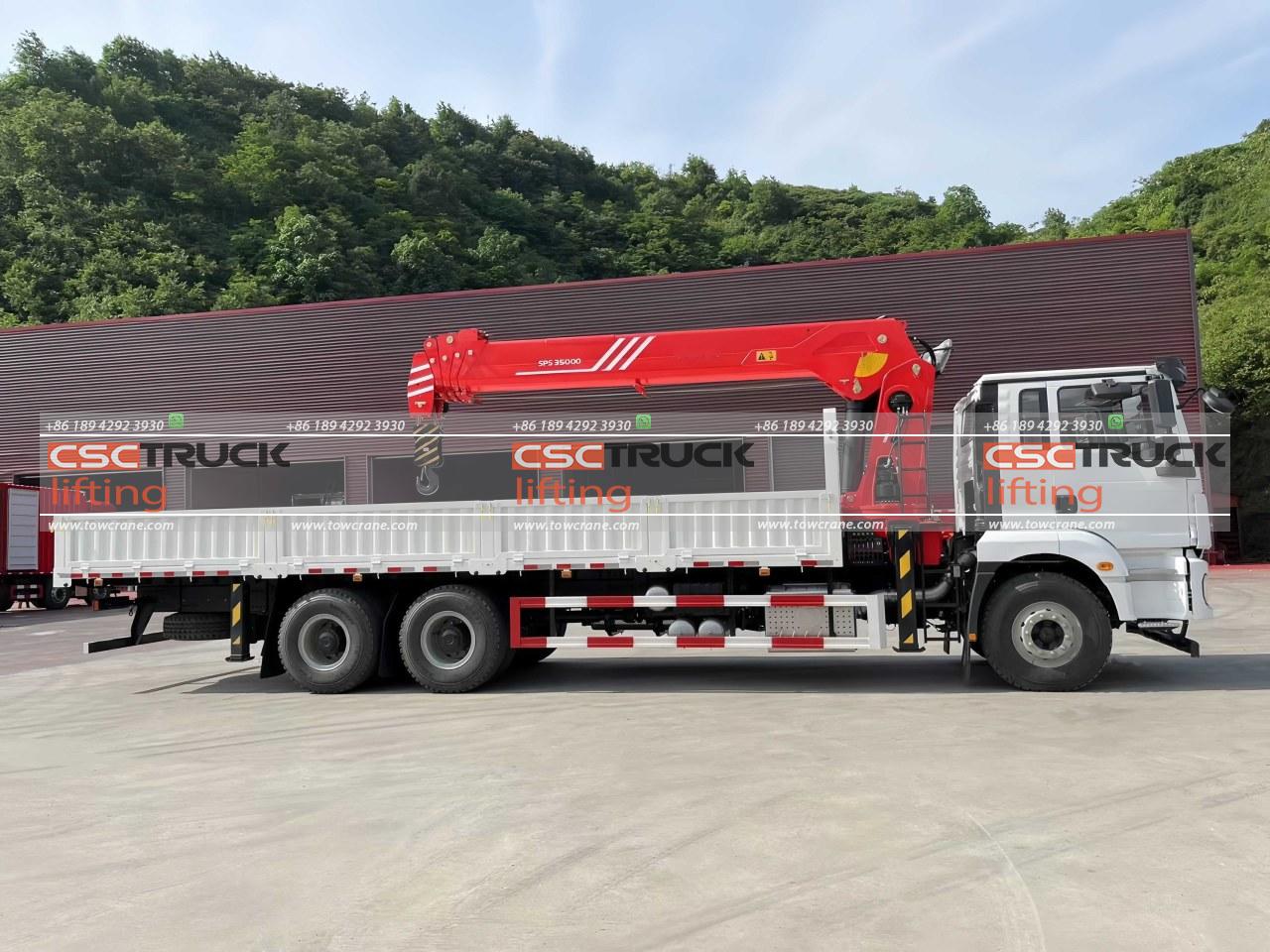 שאקמן 14 מנוף טלסקופי טון משאית (4) SHACMAN 14 Ton Truck Telescopic Crane (4)