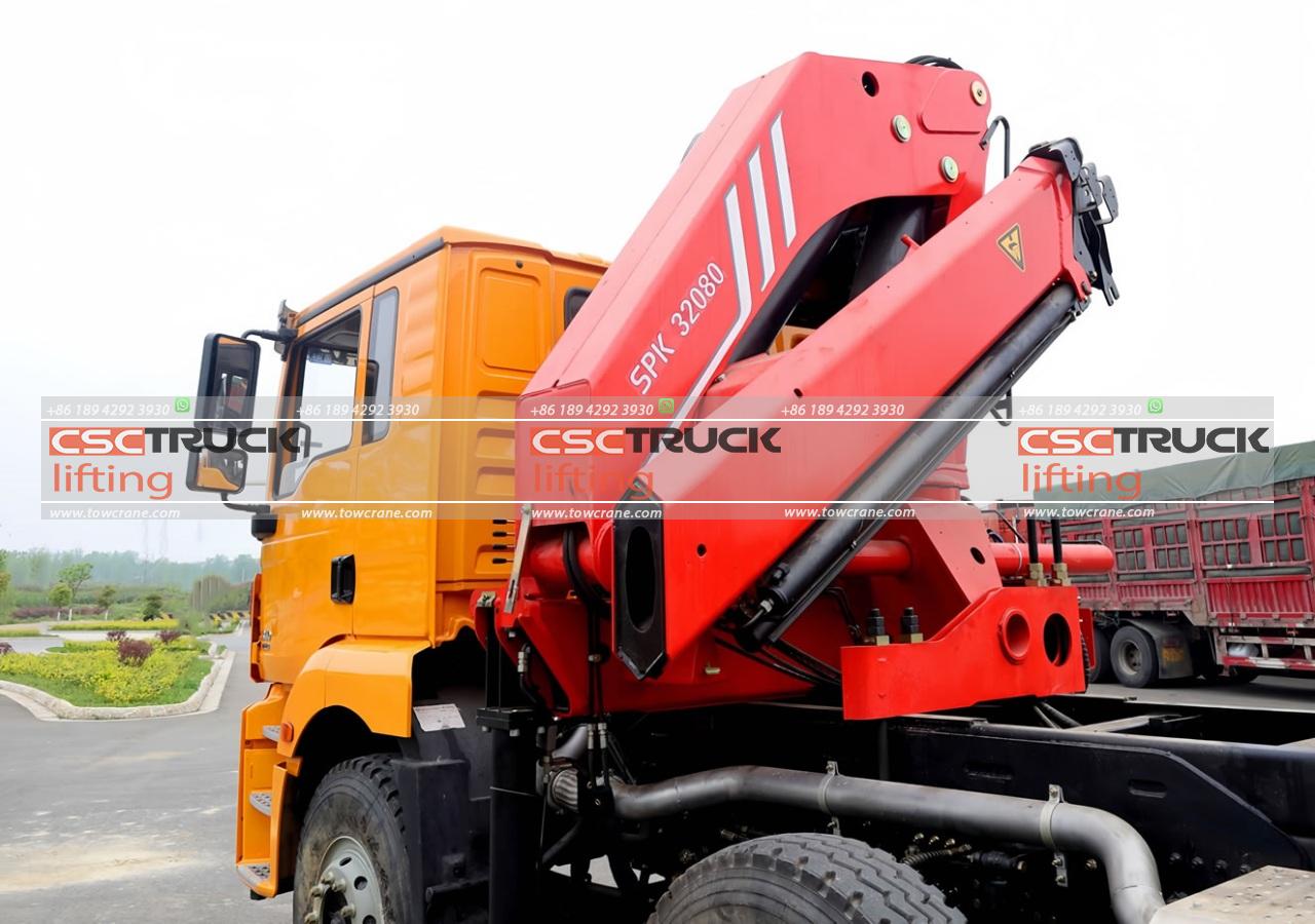 SHACMAN M3000 9 Grúa k'uk'umel articulada u tonelada (7) SHACMAN M3000 9 Ton Knuckle Boom Crane (7)