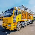 Kev tsom xam ntawm cov kev ua txhaum ntawm cov neeg sawv cev rau nruab nrab thiab me tonnage tsheb-mounted cranes 18m Truss Type Bridge Inspection Platform (2)