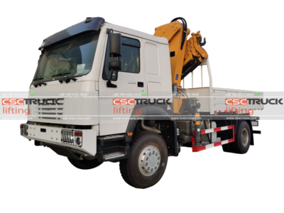 HOWO Truck 4X2 5.7Ton Mounted Palfinger Crane