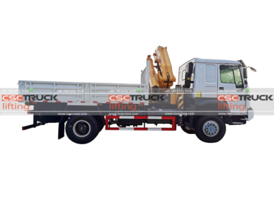 HOWO Truck 4X2 5.7Ton Mounted Palfinger Crane