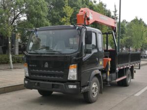 Howo 9.9 တန်ချိန်ထရပ် Telescopic Crane