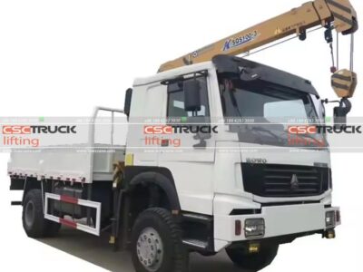 Howo Cargo Truck With 10 Ton Crane