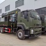 Pfupi-stroke block brake dhizaini uye inoshanda nheyo Isuzu 12Ton Truck Telescopic Crane
