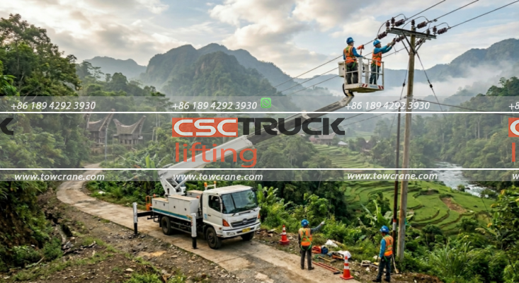 दुर्बिणीसंबंधी एरियल लिफ्ट ट्रक