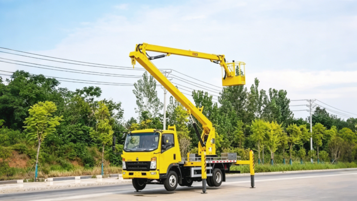 articulated bucket lift trucks