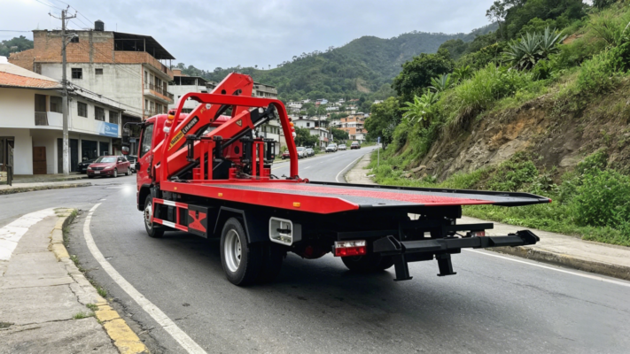 flatbed wrecker with crane