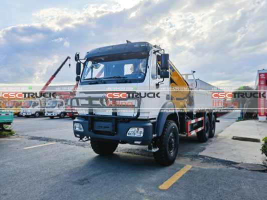 BEIBEN 10T 6×6 XCMG Knuckle Boom Crane