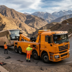 Integrated Tow Truck: Broken Bus Recovery Through Tizi n’Tichka Pass in Morocco Integrated Tow Truck