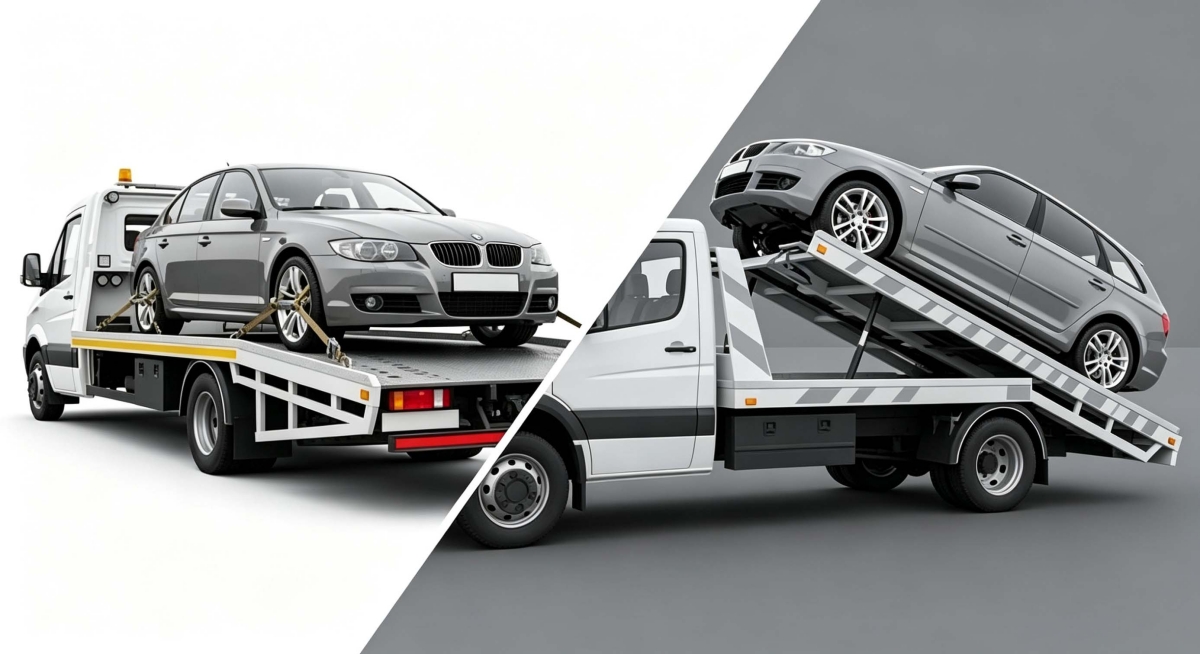 Flatbed tow truck