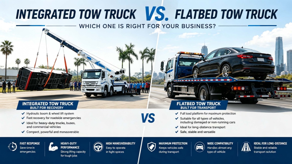Integrated Tow Truck vs Flatbed Tow Truck