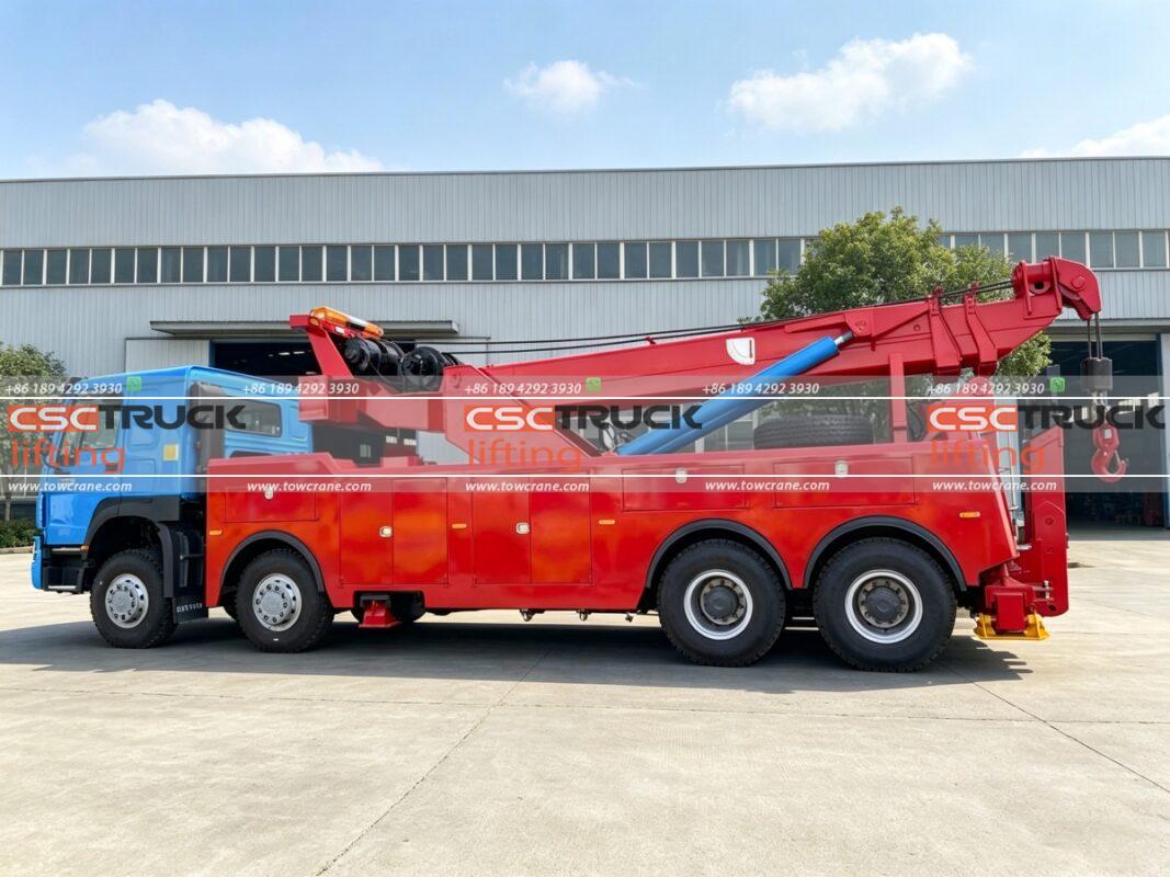 60-Ton Rotator Tow Truck Deployed in Nigeria for Heavy Tanker Recovery