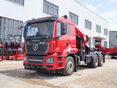 SHACMAN Tractor Truck with 23T PALFINGER Knuckle Boom Crane