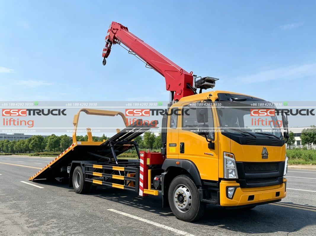 What Are the Main Components of a Tow Truck with Crane?