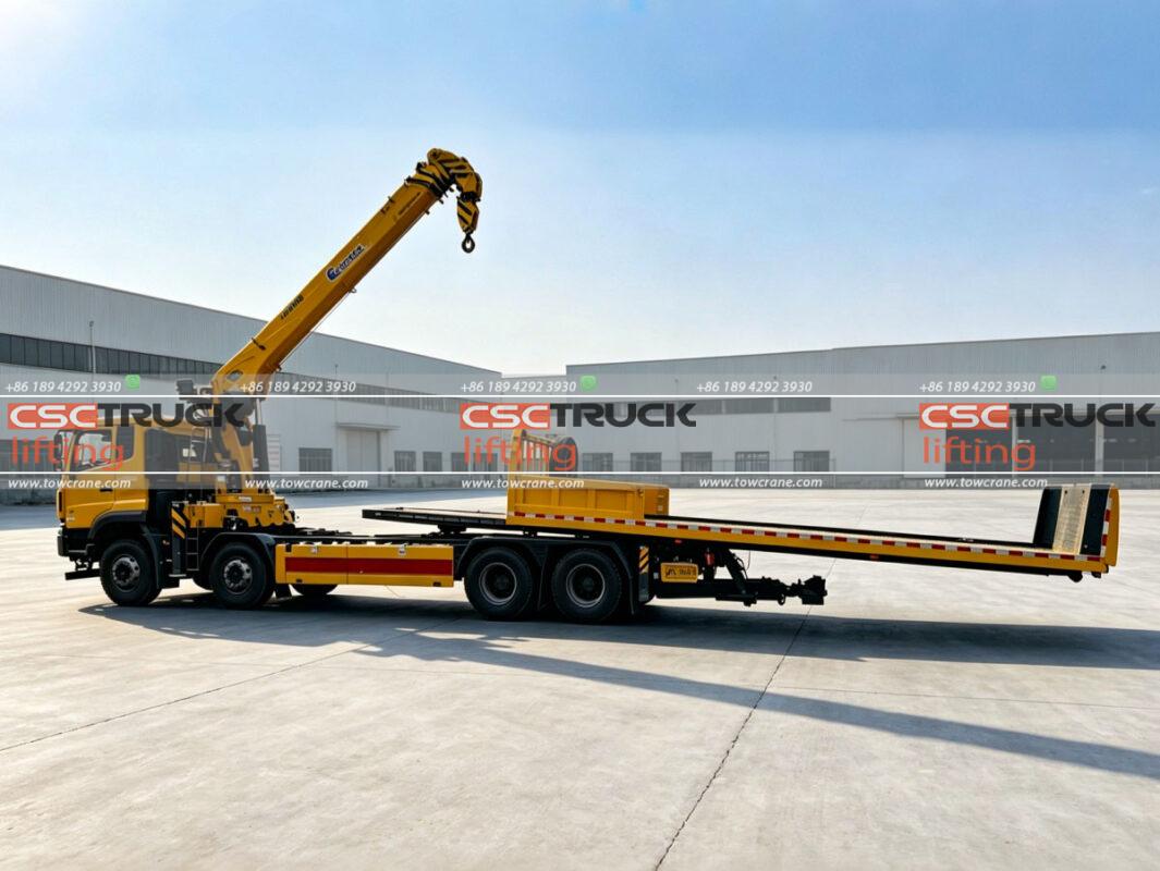 Flatbed Wrecker with Crane Delivered to Oman for Coastal Road Recovery